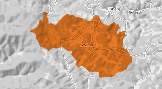 Mietspiegelkarte Schoenwald im Schwarzwald